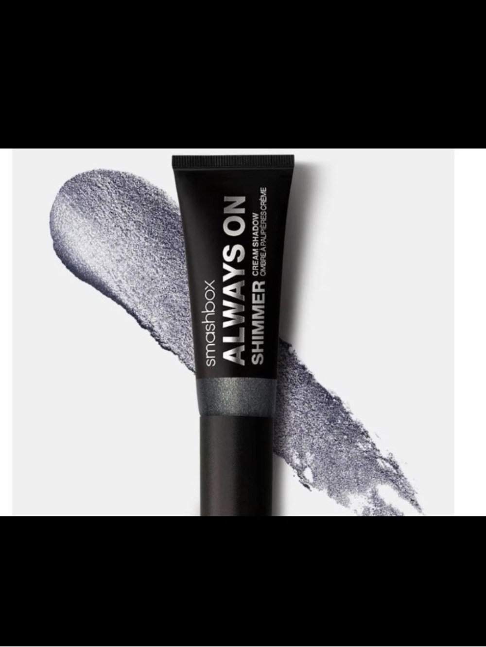 Smashbox Always On Shimmer Cream Shadow Charcoal Shimmer 0.34 Oz NIB